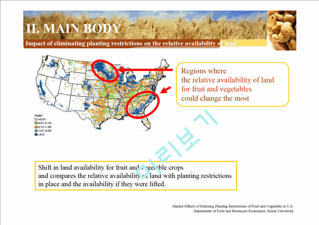 RELAXING PLANTING RESTRICTIONS,Market Effects of Relaxing Planting Restrictions of Fruit and Vegetable in U.S.   (8 )